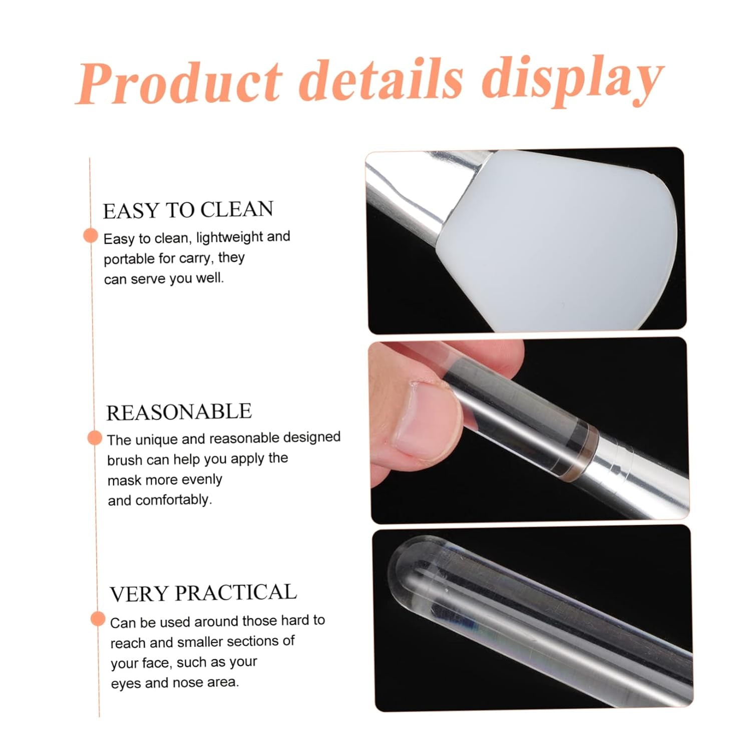5Pcs Silicone Facial Mud Applicator Brush for Face Masks Face Brush Facial Care Tools